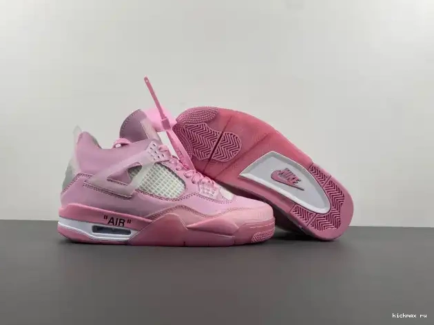 Cheap Kickmax X OFF-WHITE JORDAN PINK 4 0516